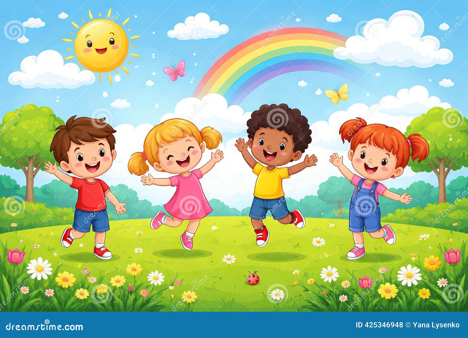 Cartoon kids adventure